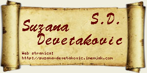 Suzana Devetaković vizit kartica